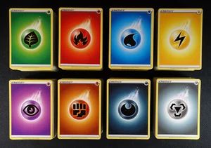 1000 cartas básicas de energía de Pokémon - Era de la Espada y el Escudo, 125 de cada tipo casi nuevo/m - Imagen 1 de 1