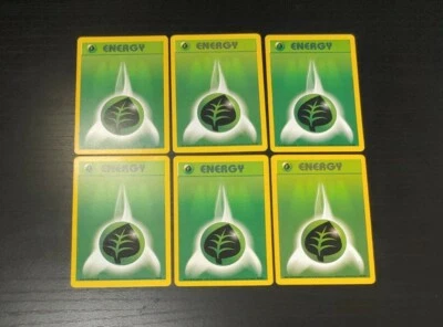 (6x) Grass Energy 99/102 NM Base Set Pokémon TCG Card WOTC Original Vintage Old - Image 1 of 4