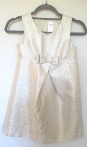 Gymboree Youth Girl's Size 8 Gold Cheetah Print Sleeveless Party Shift Dress - Picture 1 of 5