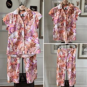 The Cat’s Pajamas 2pc Piper Luxe Pima Capri Set $125 S - Picture 1 of 11
