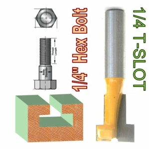1 pc 1/4" SH T-Slot & T-Track Slotting To Fit 1/4" Hex Bolt Router Bit  sct-888 - Picture 1 of 12