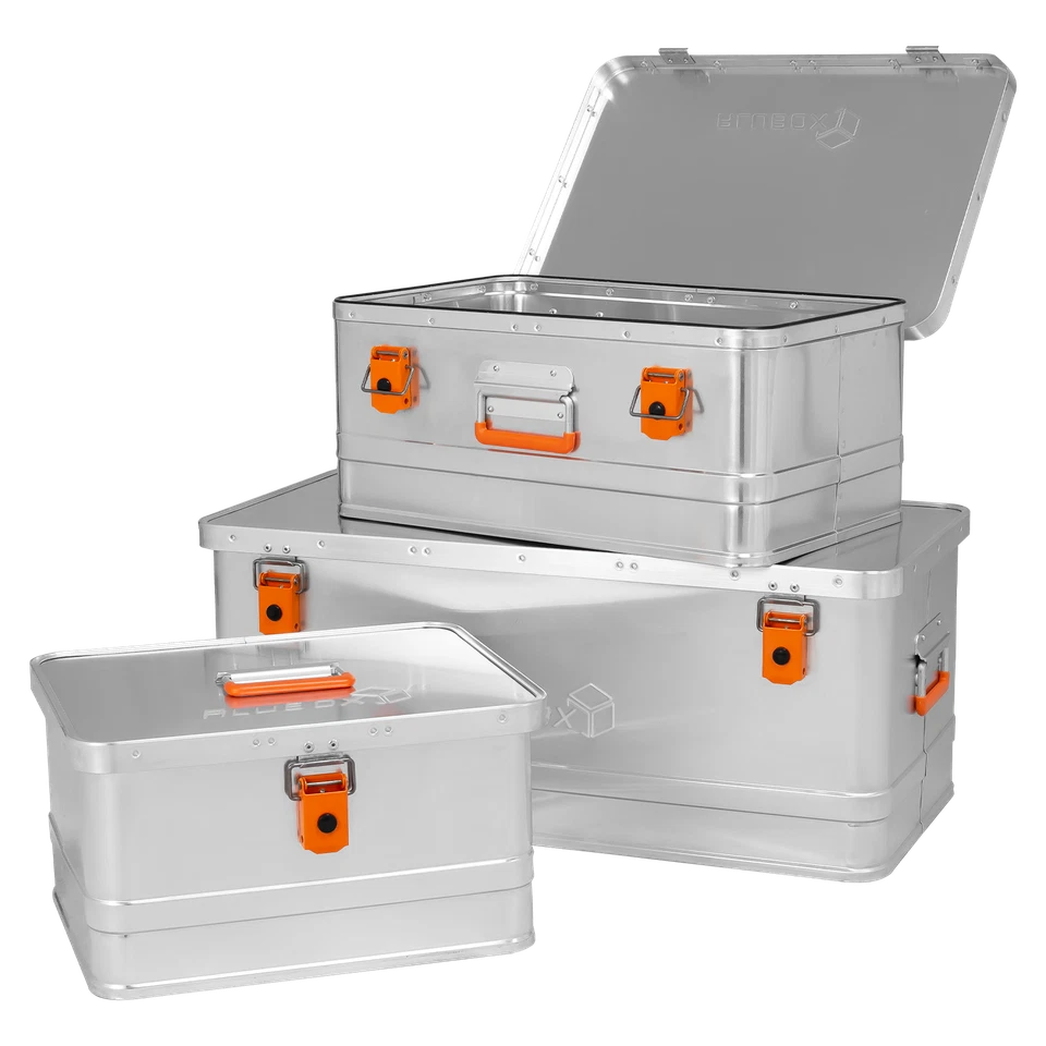 Cassetta in alluminio ALUBOX® A29-A81 L cassetta di trasporto cassetta degli attrezzi cassetta di stoccaggio cassa in alluminio - Immagine 1 di 1