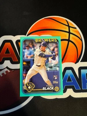 2024 Topps Update Tyler Black Aqua #US144 Brewers - Image 1 of 2