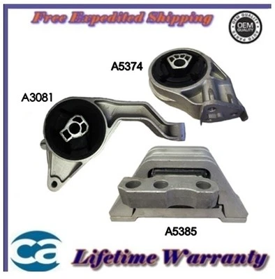 Montaje de motor y soportes de transmisión automática 3 piezas para Pontiac G4; Pursuit 06-05 2,2 L Foto 1 de 4