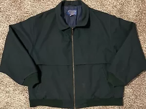 Pendleton Wool Bomber Jacket Vintage Green Men’s Size Large - Picture 1 of 9