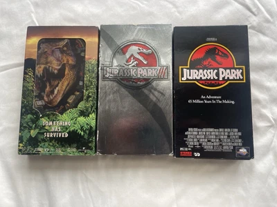 Jurassic Park Trilogy VHS Tapes Lot Foto 1 de 4