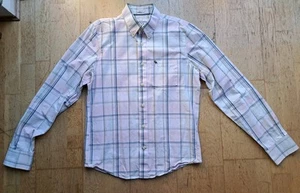 Men's Abercrombie & Fitch long sleeve pink check shirt. Size: Large. Muscle Fit. - Picture 1 of 4