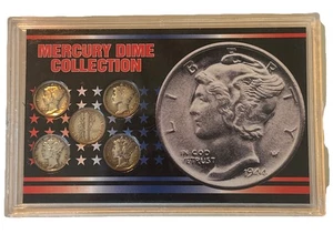 1917-1944 USA 90% Silber Mercury Dime Sammlung, im Sammlerhalter - Bild 1 von 2
