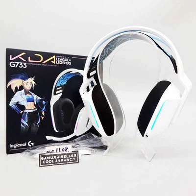 Logitech Logicool G733 KDA LIGHTSPEED Wireless White Gaming Headset Japan Tested - Image 1 of 4