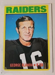 1972 Topps Football Card 235 George Blanda Oakland Raiders - Picture 1 of 2