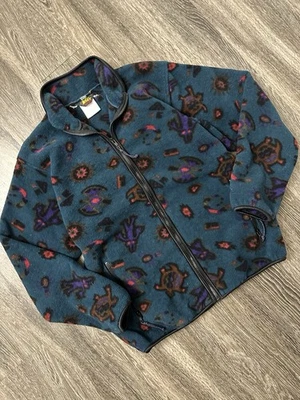 Винтажная флисовая куртка REI 90-е Aliens на молнии Large Snake Turtle ретро - Изображение 1 из 4