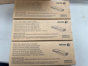 Xerox C400 High Capacity Toner Cartridge Set CYAN MAGENTA YELLOW - Picture 1 of 3