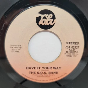 SOS Band Your Love / Have It Your 7" 45rpm m- Vinyl Soul Record free sleeve - Imagen 1 de 2