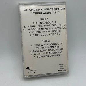 Charles Christopher  Think About It Cassette Tape 1992 Charisma Advance PROMO - Picture 1 of 6