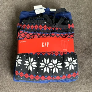 GAP Herren 2er Pack Waffel-Strick Jogger Pyjamahose Blau & Fair Isle Gr. XL - Bild 1 von 5
