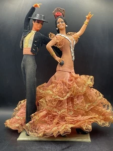 Muñecas Bailarinas Flamencas Españolas Marin Chiclana Hombre y Mujer 1960 De Colección - Imagen 1 de 16