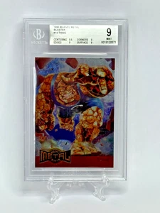 1995 Fleer Metal Marvel Blaster Thing Card #14 BGS 9 MINT - Picture 1 of 3