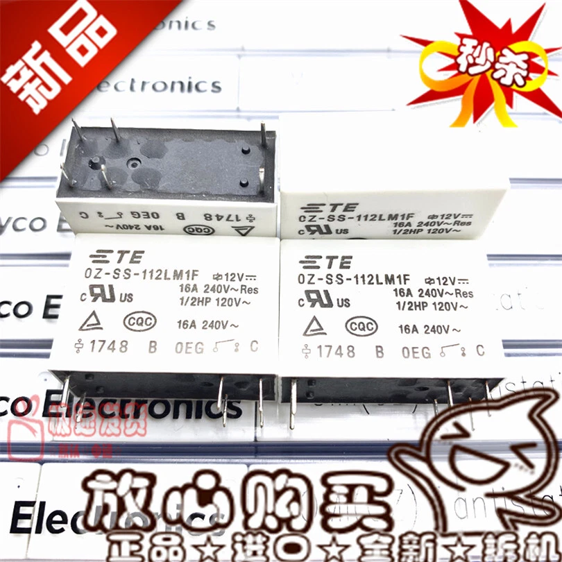 1PC NEW TE OZ-SS-112LM1F 12VDC 16A  relay - Image 1 of 1