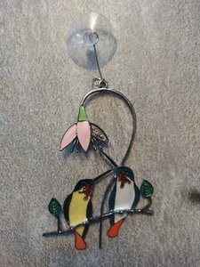 Hummingbird Sun Catcher Hand Crafted Stained Glass Home Yard & Garden Decor - Picture 1 of 3