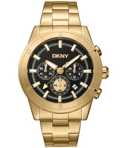 DKNY Men's DK1G051M0065 ACTIVE Bryant Park Chrono Gold IP Steel Wristwatch - Picture 1 of 3