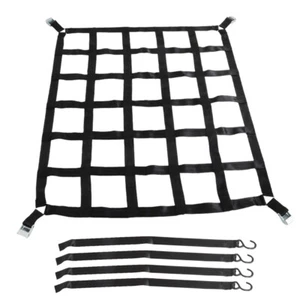 Truck Bed Cargo Net Capacity 1100LBS 42" x 50" Heavy Duty W/ Cam Buckles S-Hooks - Picture 1 of 7