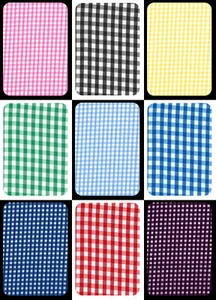 GINGHAM CHECK Fabric Repair Iron/Sew on Knee/Elbow/Applique Patch OBLONG x 2 - Picture 1 of 20