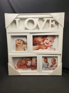 Love 4 Section Collage Photo Frame / Love Photo Frame 4 In 1 White - Picture 1 of 7