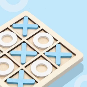 Wooden Tic Tac Toe Game | Blue - Picture 1 of 4