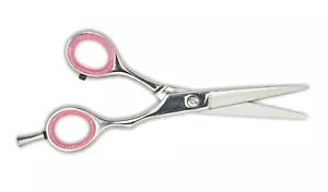 "Tijera de afeitar afilada mango curvo para peluquería corte de pelo salón 5,5" - Imagen 1 de 3