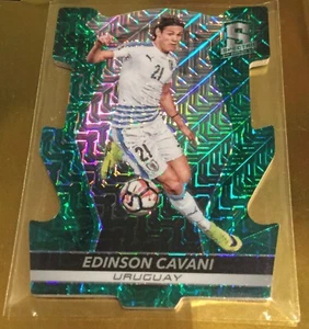 2016 Panini Spectra Green Die Cut Soccer Card Edinson Cavani 5/5 - Picture 1 of 2