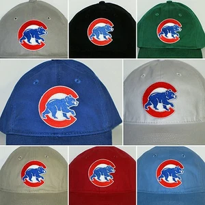 Chicago Cubs Polo Style Cap ⚾️Hat ⚾️CLASSIC MLB PATCH/LOGO ⚾️8 Cool Colors ⚾️NEW - Picture 1 of 11