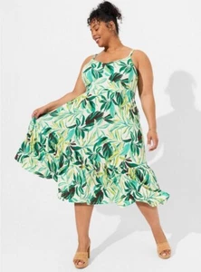Vestido Midi Torrid en Niveles Verde Nuevo con Etiquetas Nuevo 2X - Imagen 1 de 9