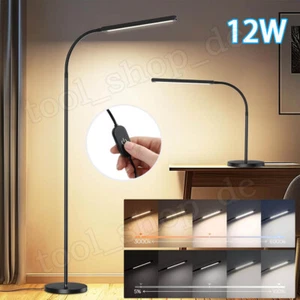 LED Stehleuchte Stehlampe Dimmbar Leselampe Flexibler Schwanenhals Standleuchte - Bild 1 von 10