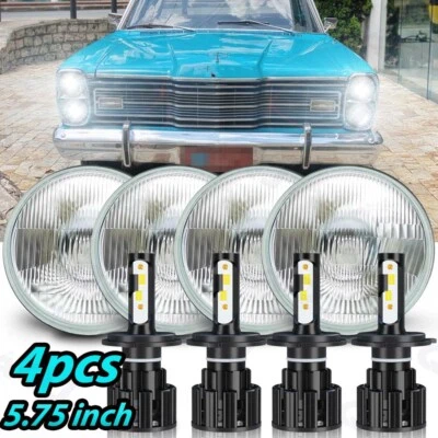 4x 5.75" 5-3/4inch Round LED Headlights Upgrade for Ford Galaxie 500 1962-1974 - Image 1 of 4