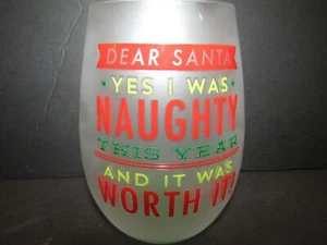 Colecciones inclinadas QUERIDA SANTA YES I WAS TRAUGHTY ESTE AÑO copa de vino sin tallos 18 oz - Imagen 1 de 5