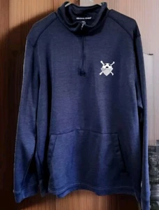 Men Devon & Jones American OutLaws DG798 Newbury Melange Fleece Quarter-Zip Xl - Picture 1 of 8