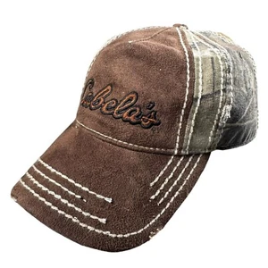 Cabela’s Trucker Hat Baseball Snapback Camo Distressed Realtree Suede Hunting - Picture 1 of 10
