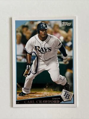 Carl Crawford Autographed 2009 Topps Card #40 In Person N013 - Image 1 of 2