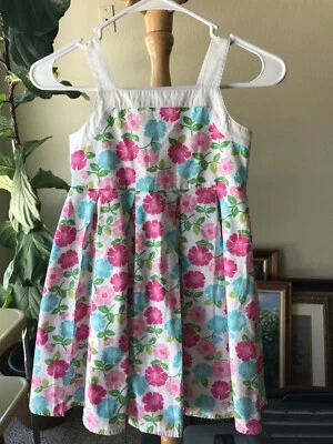 Little Girl's Gymboree 6 Multicolor Floral Pleated Summer/Spring Dress - Image 1 of 4