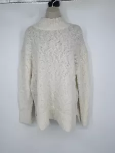 Maglione donna Vince Nubby lana collo a turtleneck crema taglia large - Foto 1 di 6