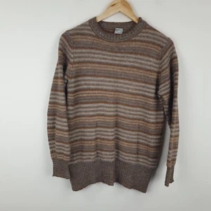 Vintage Jaeger Pullover Herren Gr. 40 braun 100% Alpaka gestreift 80er Pulli - Bild 1 von 11