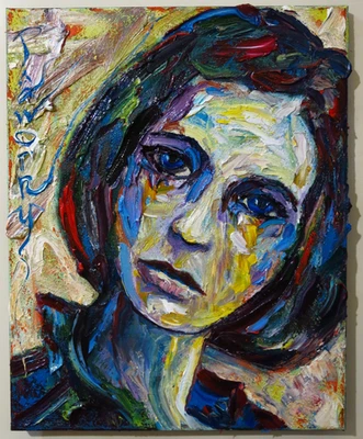 RETRATO MUJER ÓLEO█PINTURA NIÑA█ARTE REALISTA█FIRMADO VINTAGE ORIGINAL REALISTA█POP Foto 1 de 4