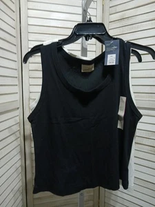 Universal Thread Damen 2er Set Tank Tops Größe XXL schwarz weiß cropped gerippt - Bild 1 von 10
