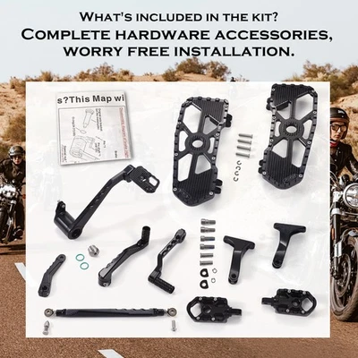 2014-2025 MX PB Racing Floorboards For Harley Touring Street Road King glide FLH Foto 1 de 4