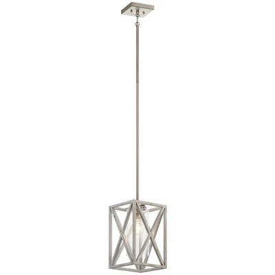 Moorgate 8" Pendant Light in Distressed Antique White - Image 1 of 4