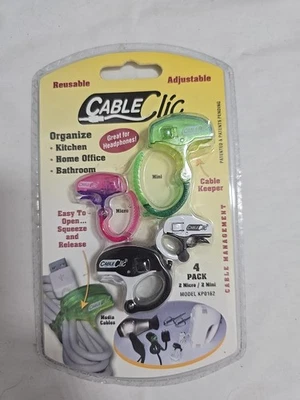 Qa Worldwide  KP0162 Cable Clic Organizer Pack, 2 Micro and 2 Mini - Image 1 of 2