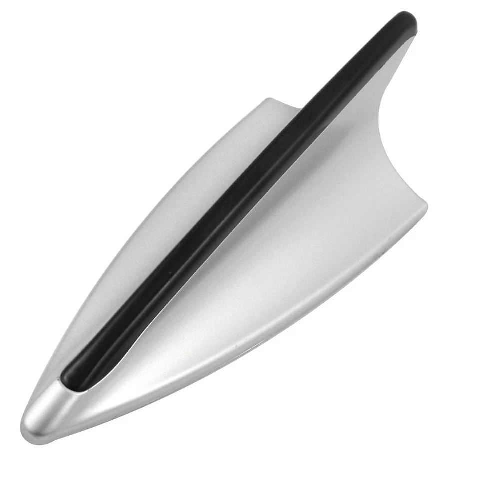 Universale argento squalo decorazione disegno Tetto Antenna fittizia aerea auto - Immagine 1 di 1
