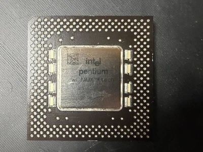 Vintage  Rare Intel Pentium MMX 266 Mhz SL2Z4 1.9V FV80503266 Tested - Image 1 of 4
