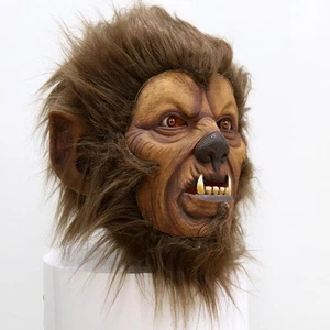 Gruseliges Biest Werwolf Maske Dämon Halloween Mondnacht Wolf Cosplay Kostüm! - Bild 1 von 5