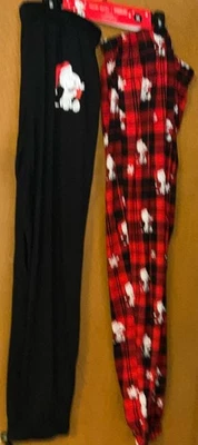 Pantalones para dormir Peanuts/Snoopy Munkie Munkie paquete de 2 nuevos con etiquetas talla M Foto 1 de 4